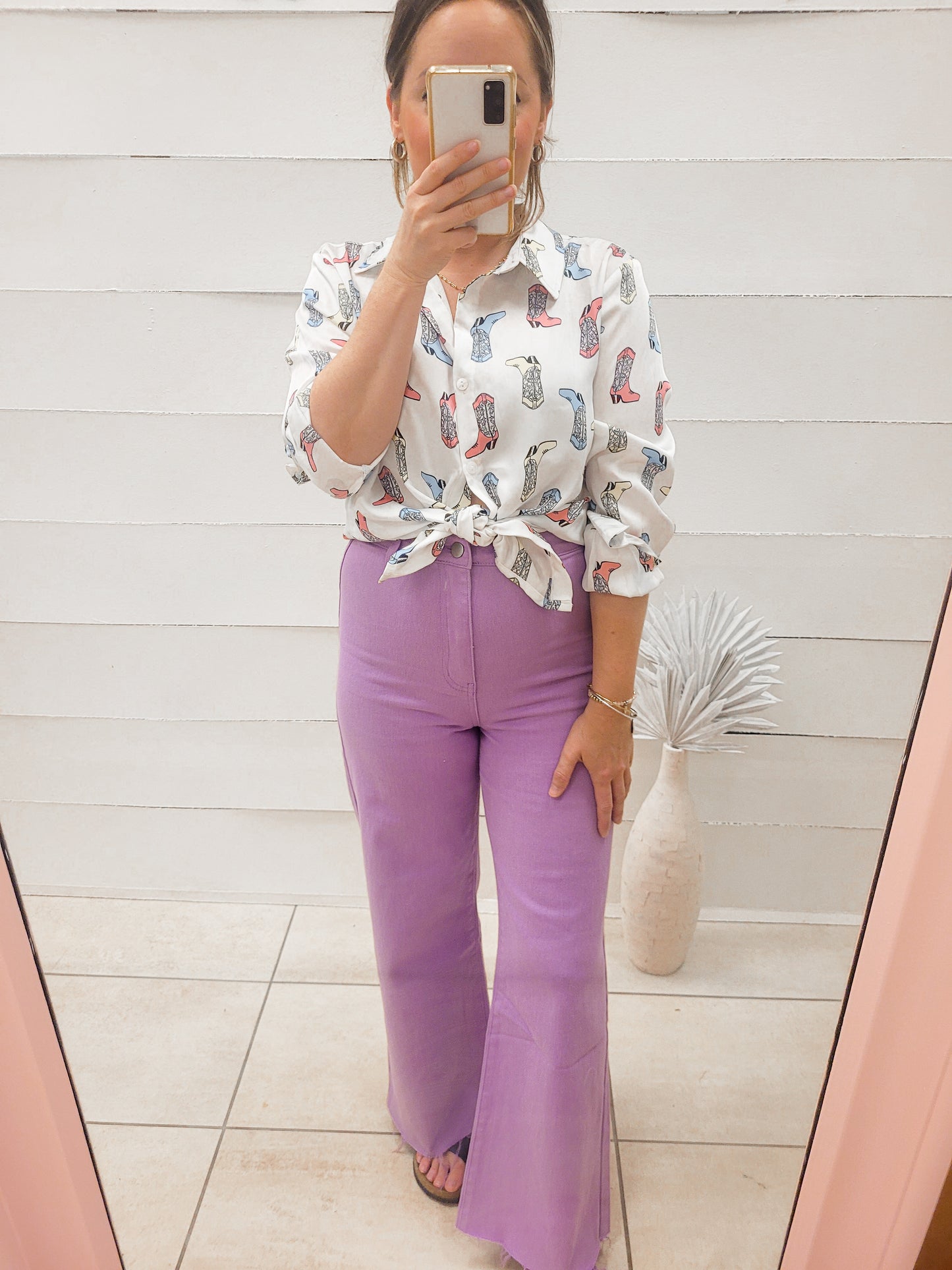 *NEW* Boogie Nights High Waisted Denim - Lavender