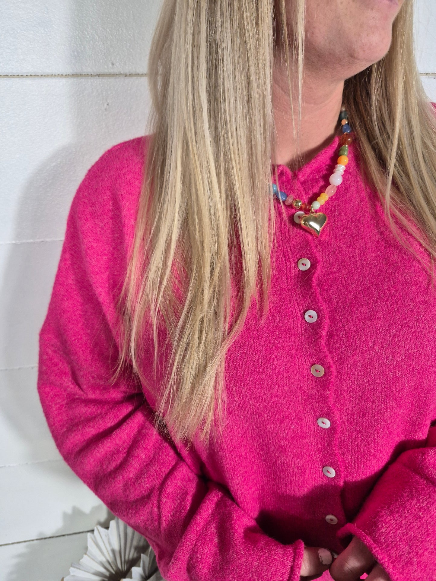 *NEW* Lainey Cardigan - Hot Pink