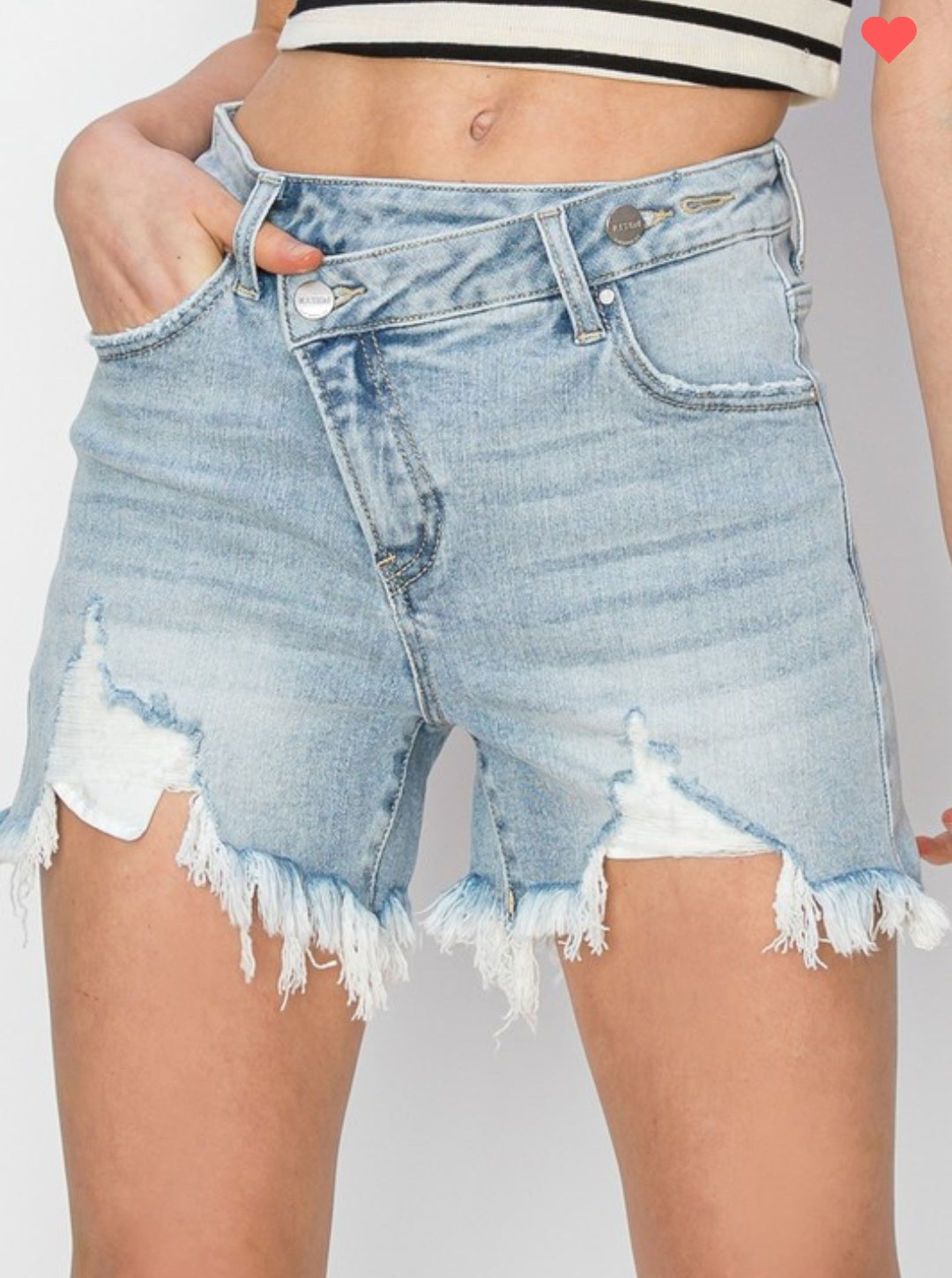 *NEW* Hudson High Rise Crossover Denim Shorts