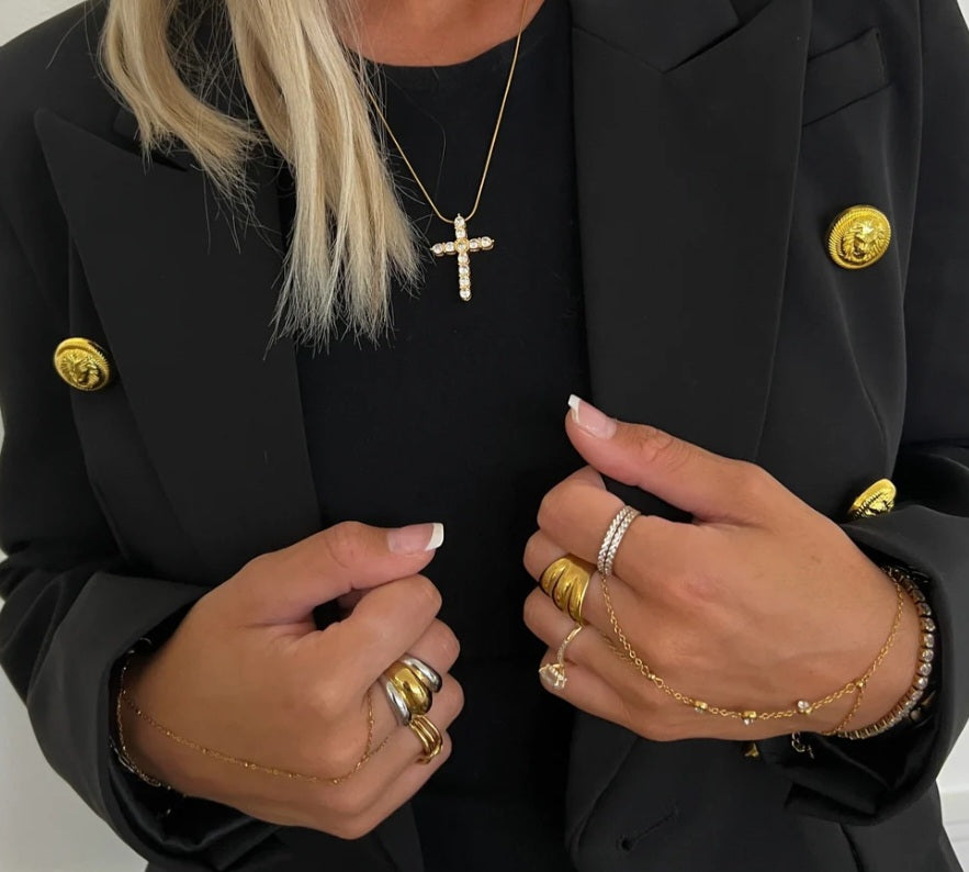 *NEW* XL Diamond Cross Necklace