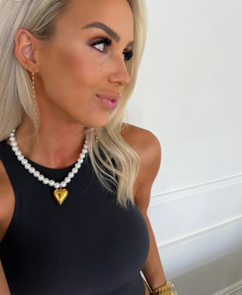 *NEW* Pearl Bubble Heart Necklace