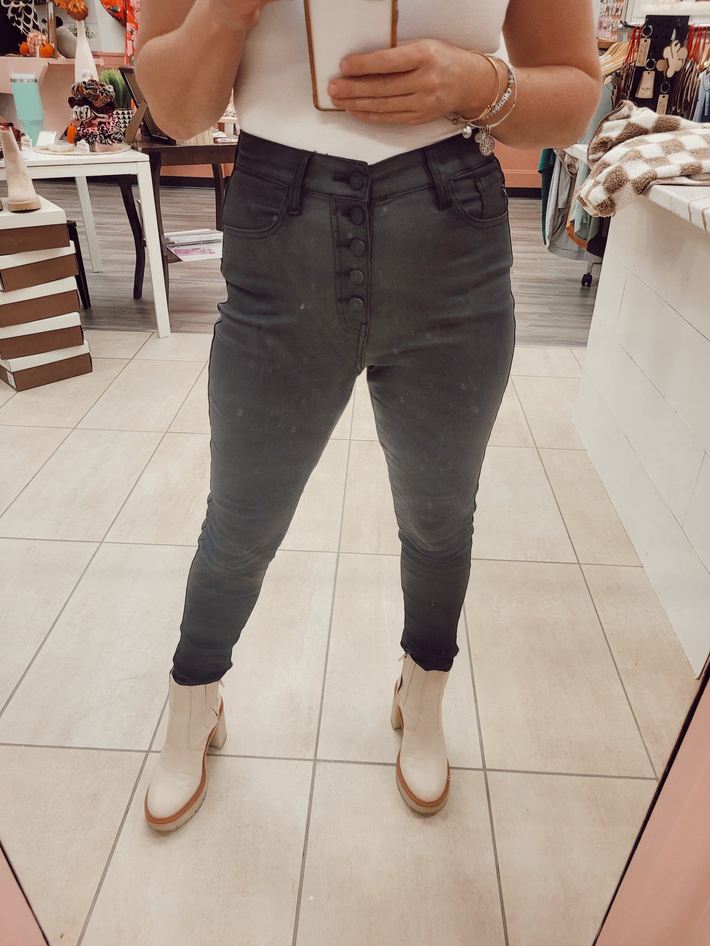 *NEW* London High Rise Coated Skinny Jean