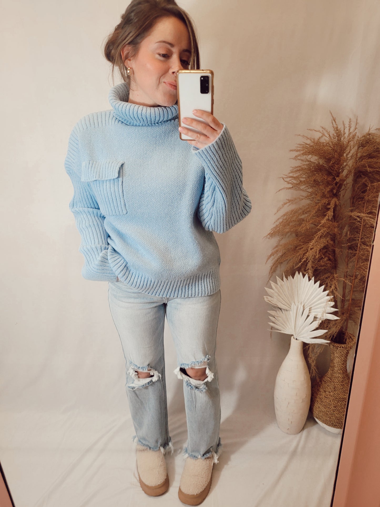 *NEW* Blue Skies Ribbed Knit Sweater