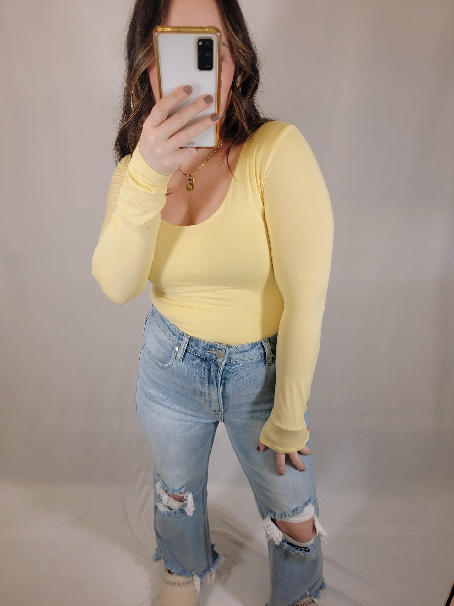 *SALE* Casual Escape Double Layered Shirt - Lemon Drop