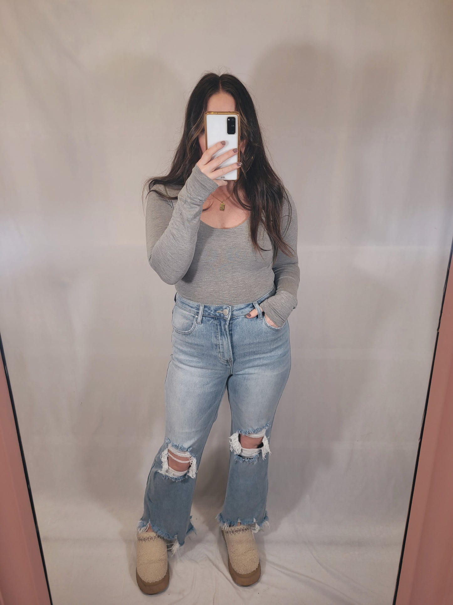*NEW* Casual Escape Double Layered Shirt - Heather Grey