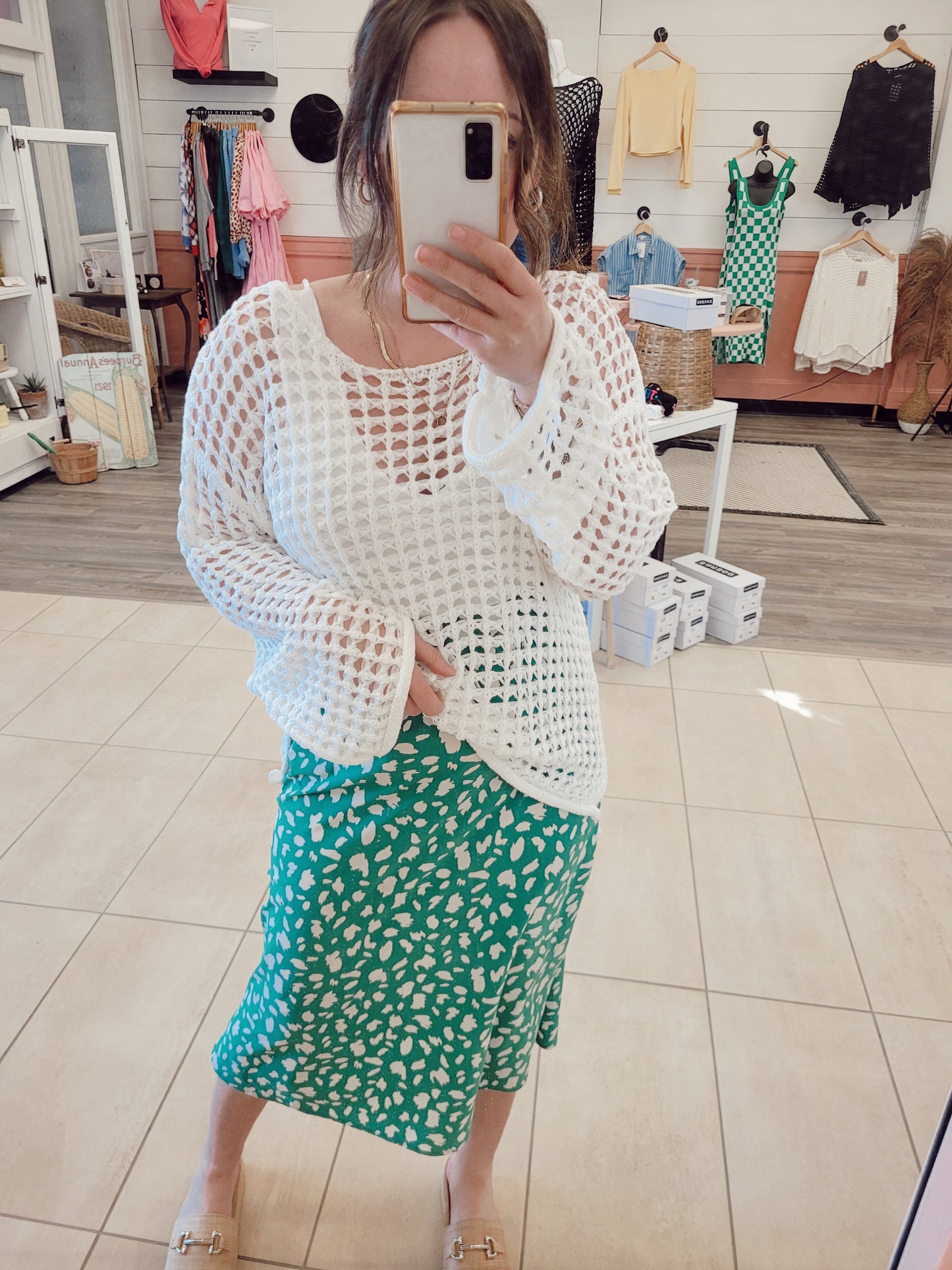 *NEW* Here's To You Crochet Pullover - White