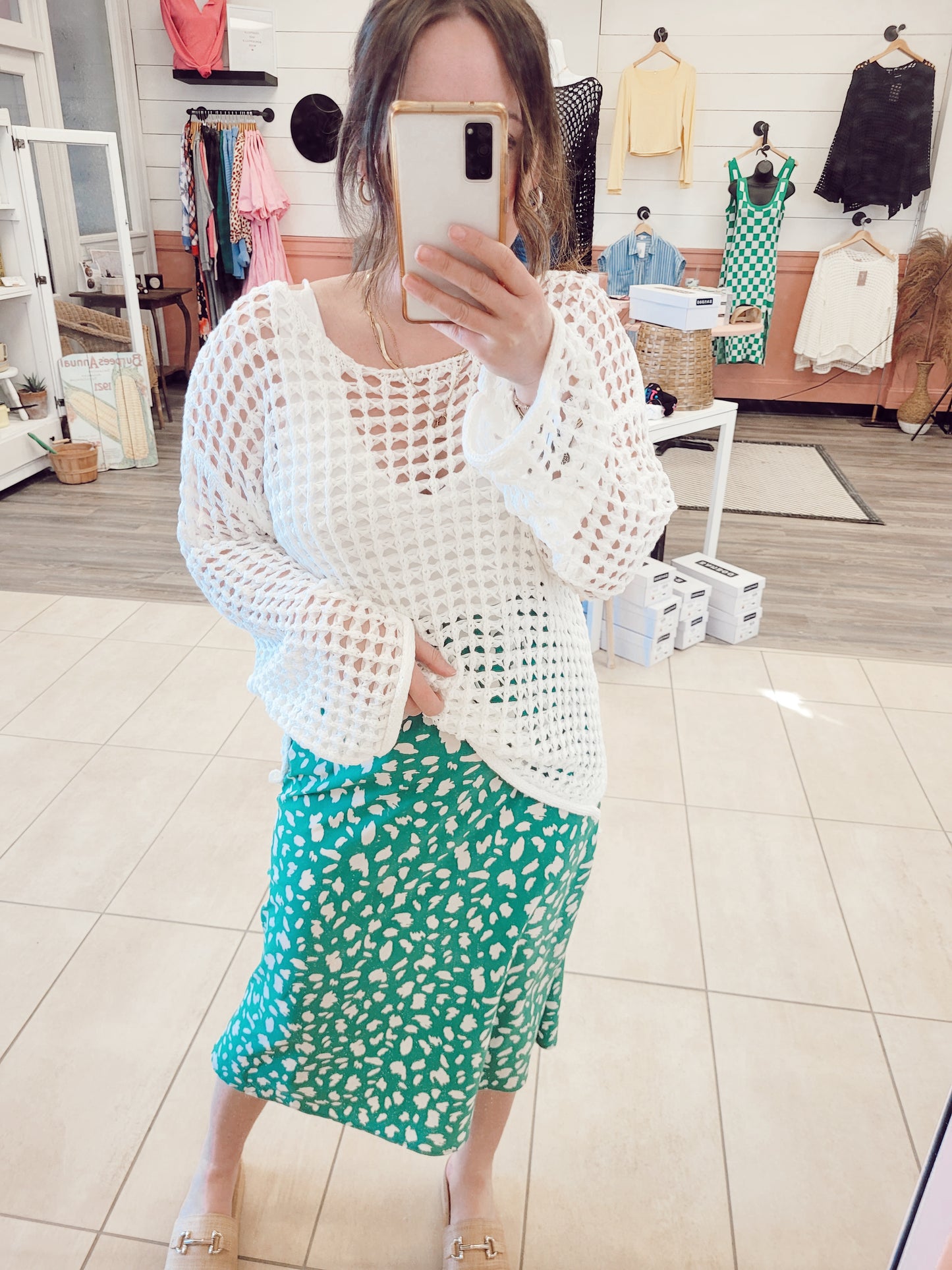 *NEW* Here's To You Crochet Pullover - White