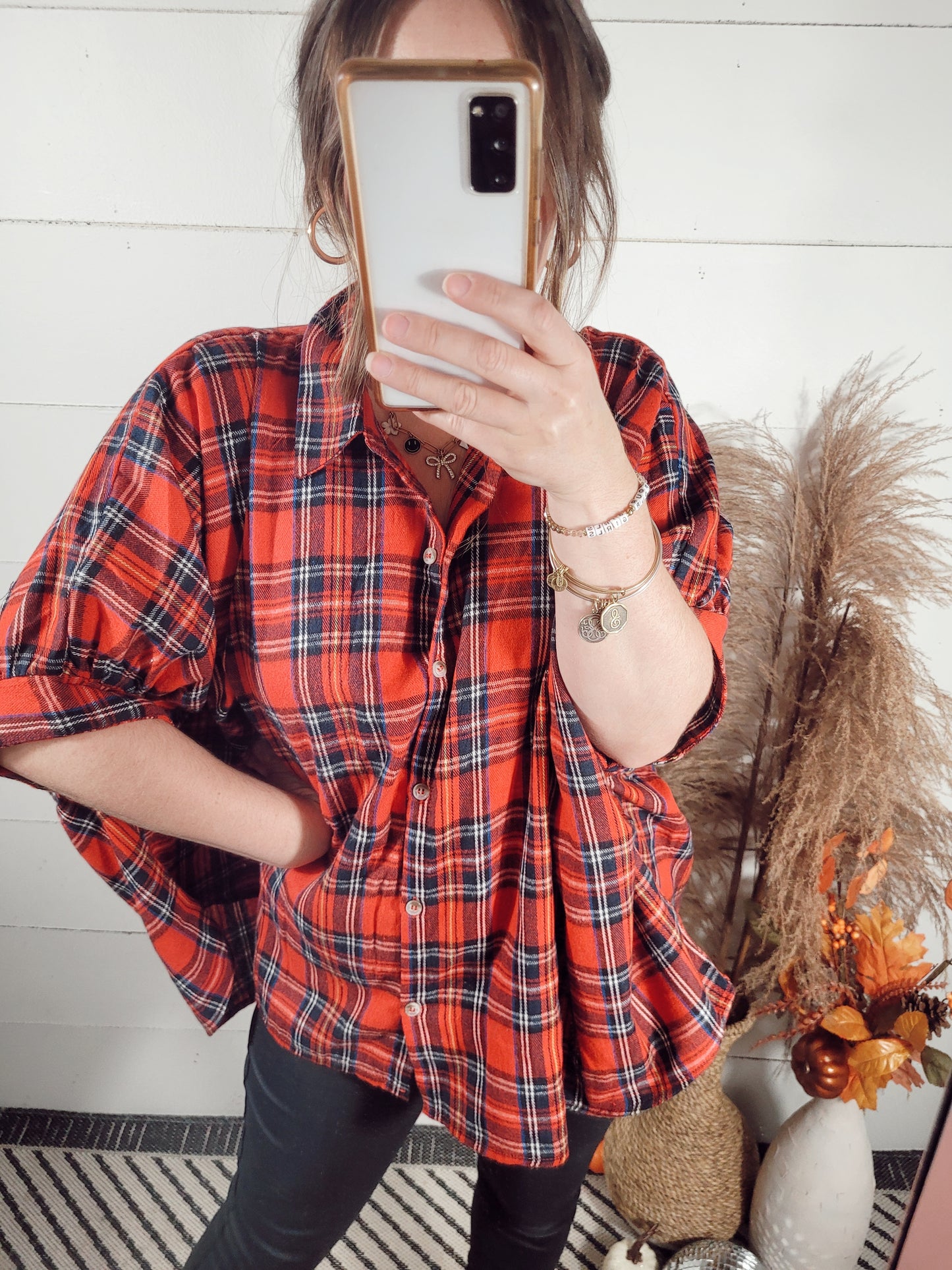 *NEW* Best Days Blouse - Red Plaid