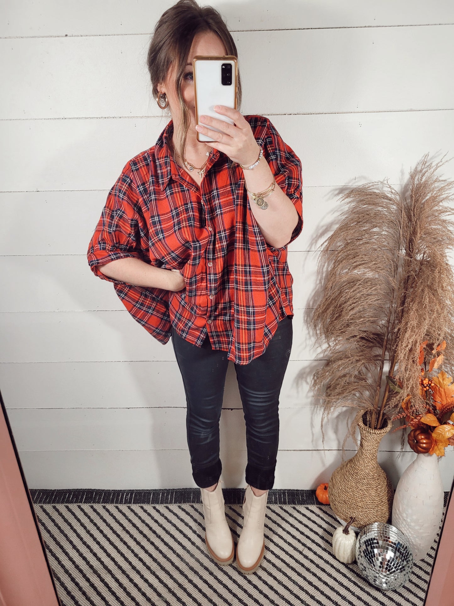 *NEW* Best Days Blouse - Red Plaid