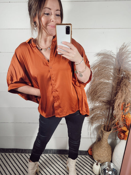 *NEW* Chic Style Blouse - Rust
