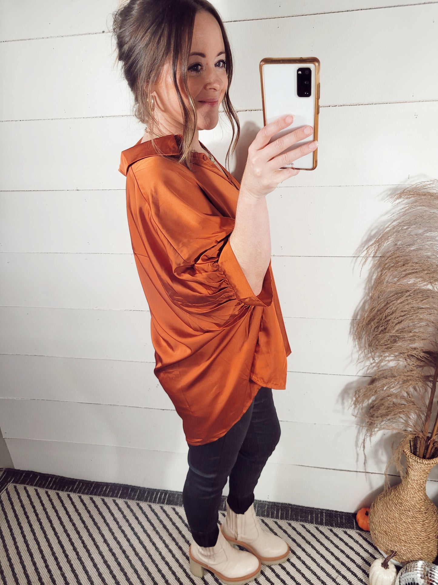 *NEW* Chic Style Blouse - Rust
