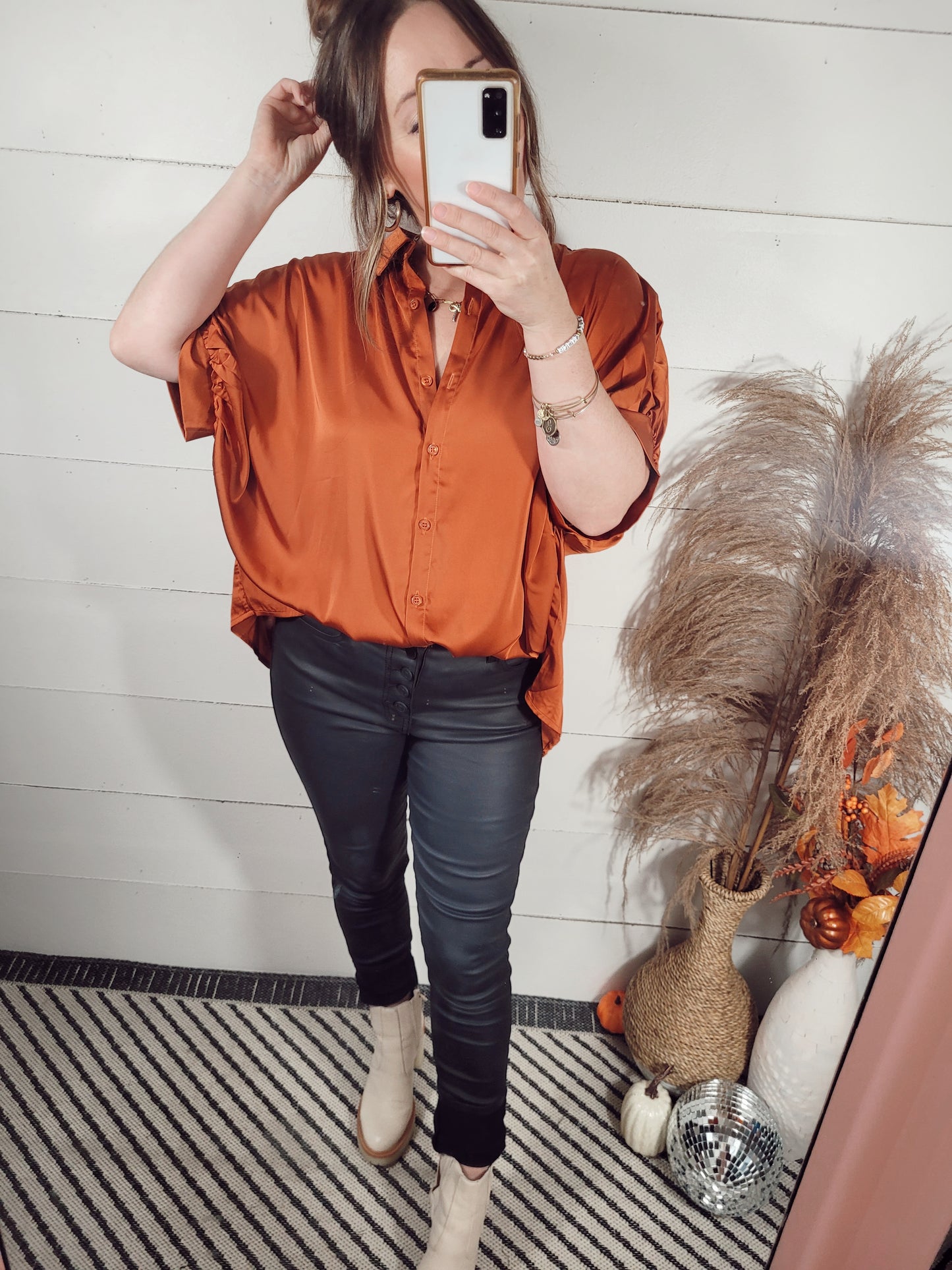 *NEW* Chic Style Blouse - Rust