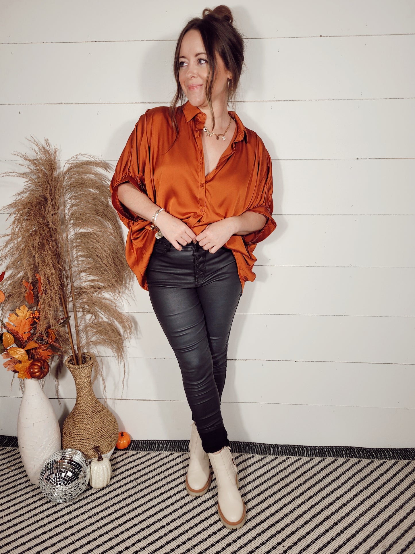 *NEW* Chic Style Blouse - Rust