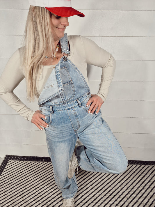 *NEW* Boston Barrel Leg Overalls