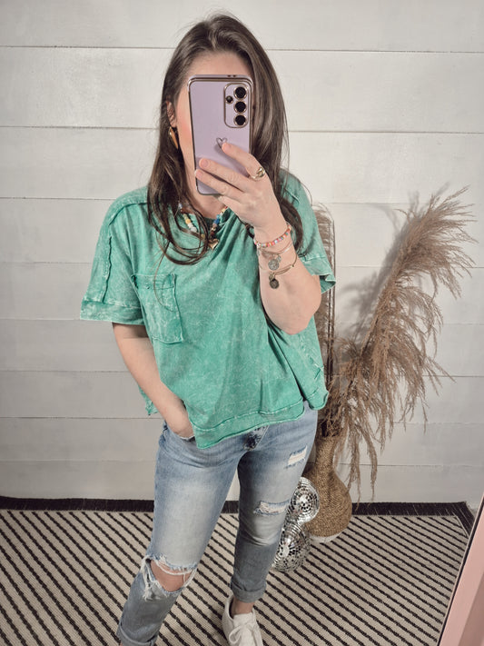 *NEW* New Girl Pocket Tee - Kelly Green