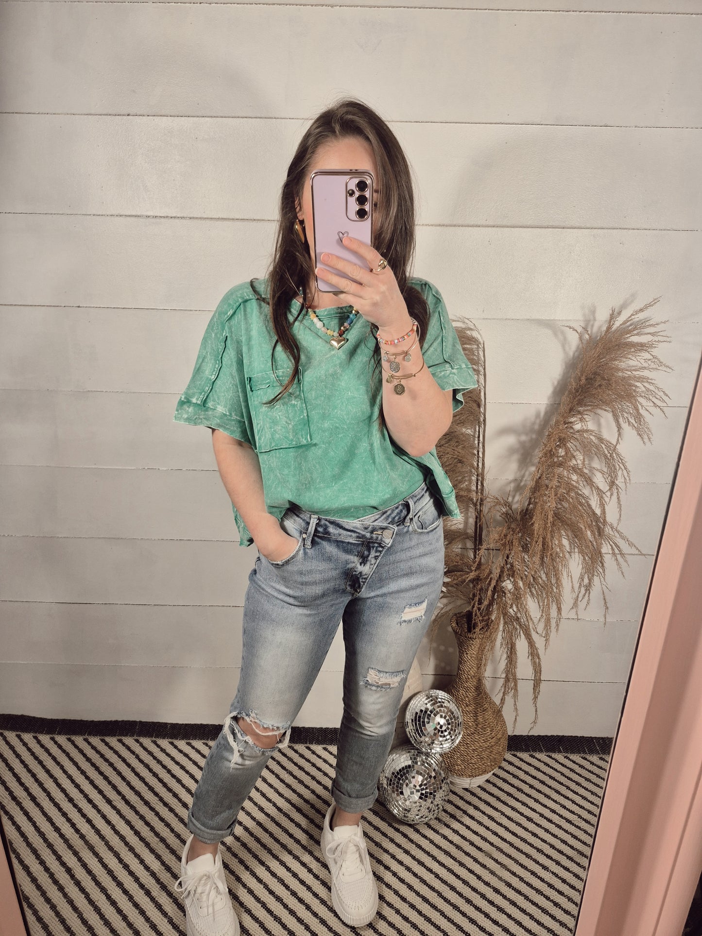 *NEW* New Girl Pocket Tee - Kelly Green