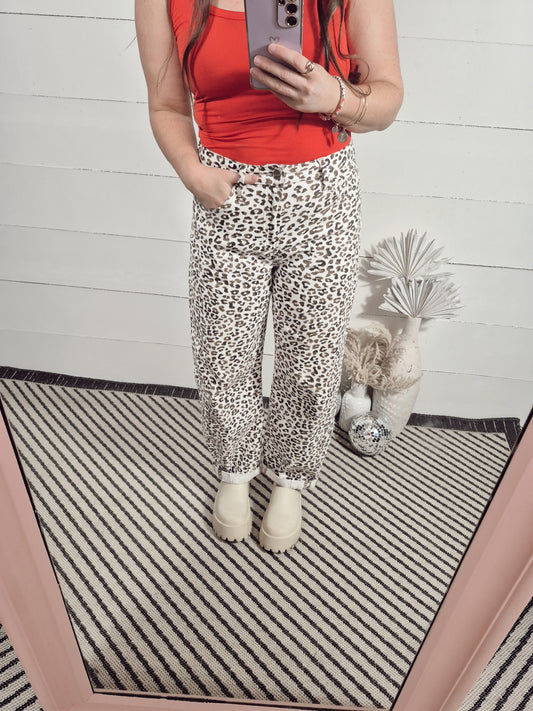 *NEW* Playful Days Leopard Barrel Jeans