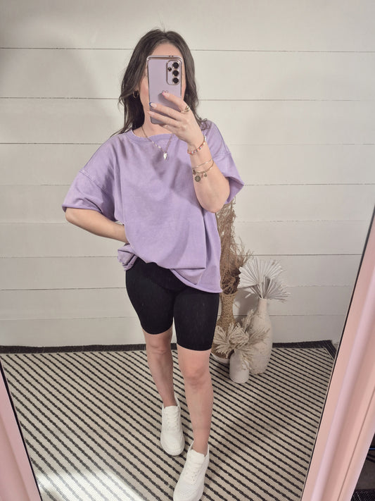 *NEW* Summer Edit Boyfriend Tee - Lavender