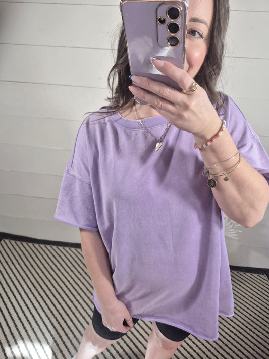 *NEW* Summer Edit Boyfriend Tee - Lavender