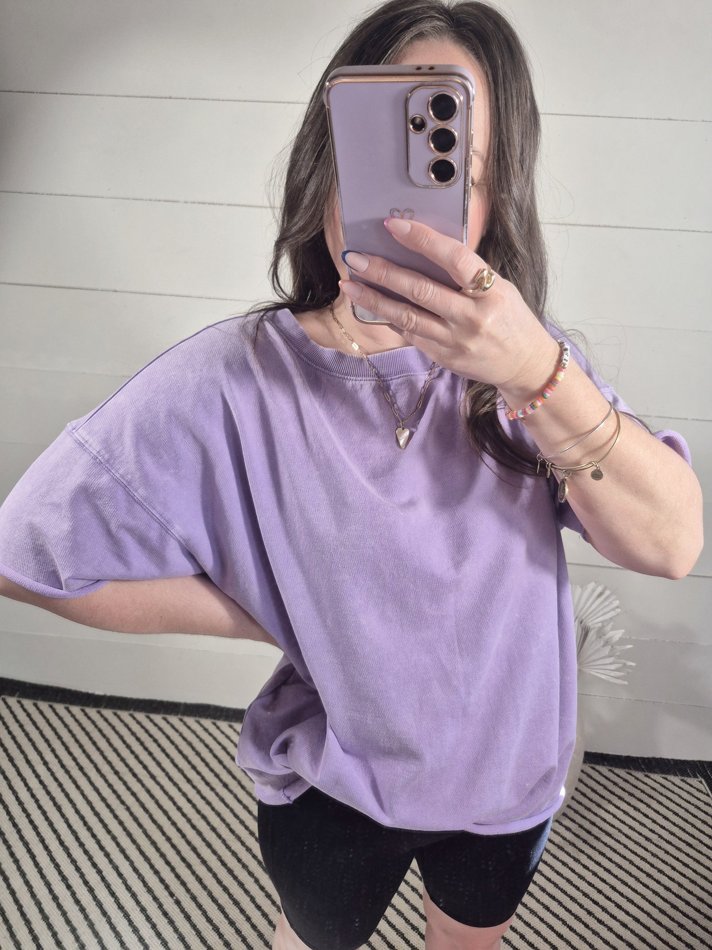 *NEW* Summer Edit Boyfriend Tee - Lavender