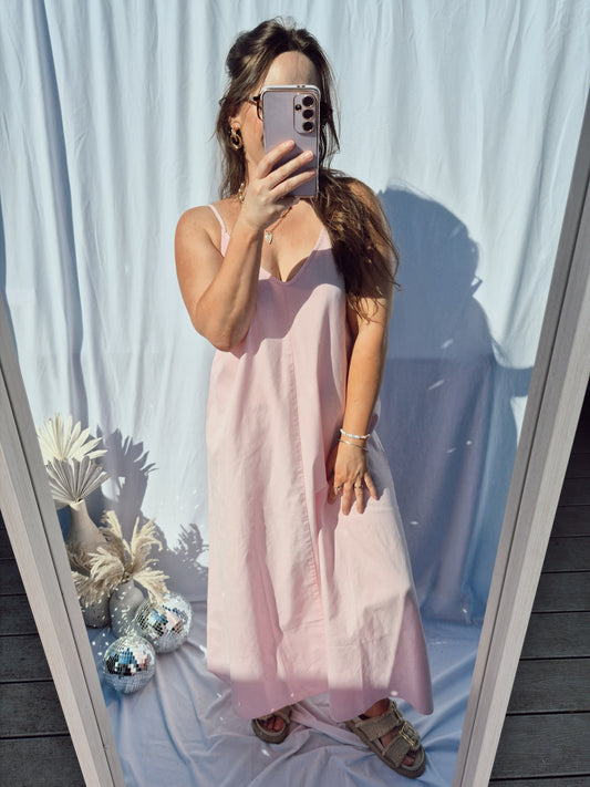 *NEW* A Walk In The Park Midi Dress - Pink