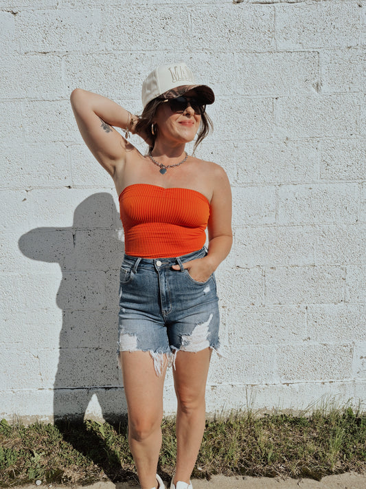 *NEW* Gracie Tube Top - Cherry Tomato