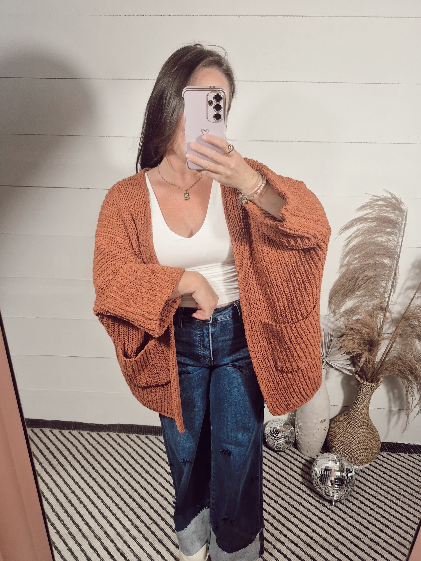*NEW* Ain't It Fun Cardigan - Rust