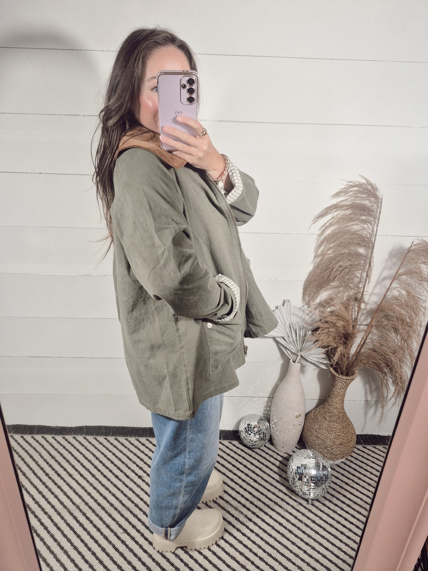 *NEW* Gingham Charm Barn Jacket