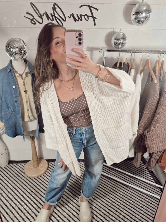 *NEW* Ain't It Fun Cardigan- Cream