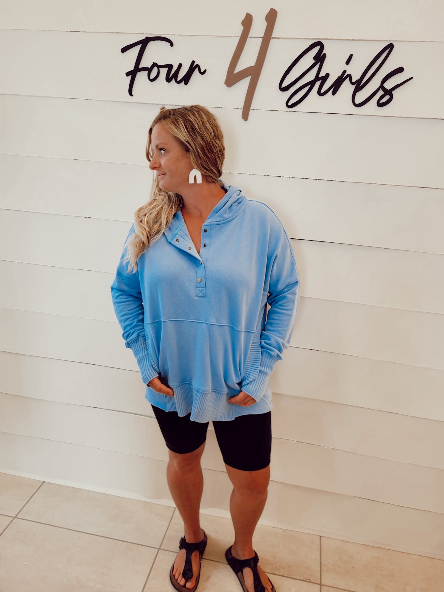 *NEW* Perfect Fit Hooded Sweater - Blueberry