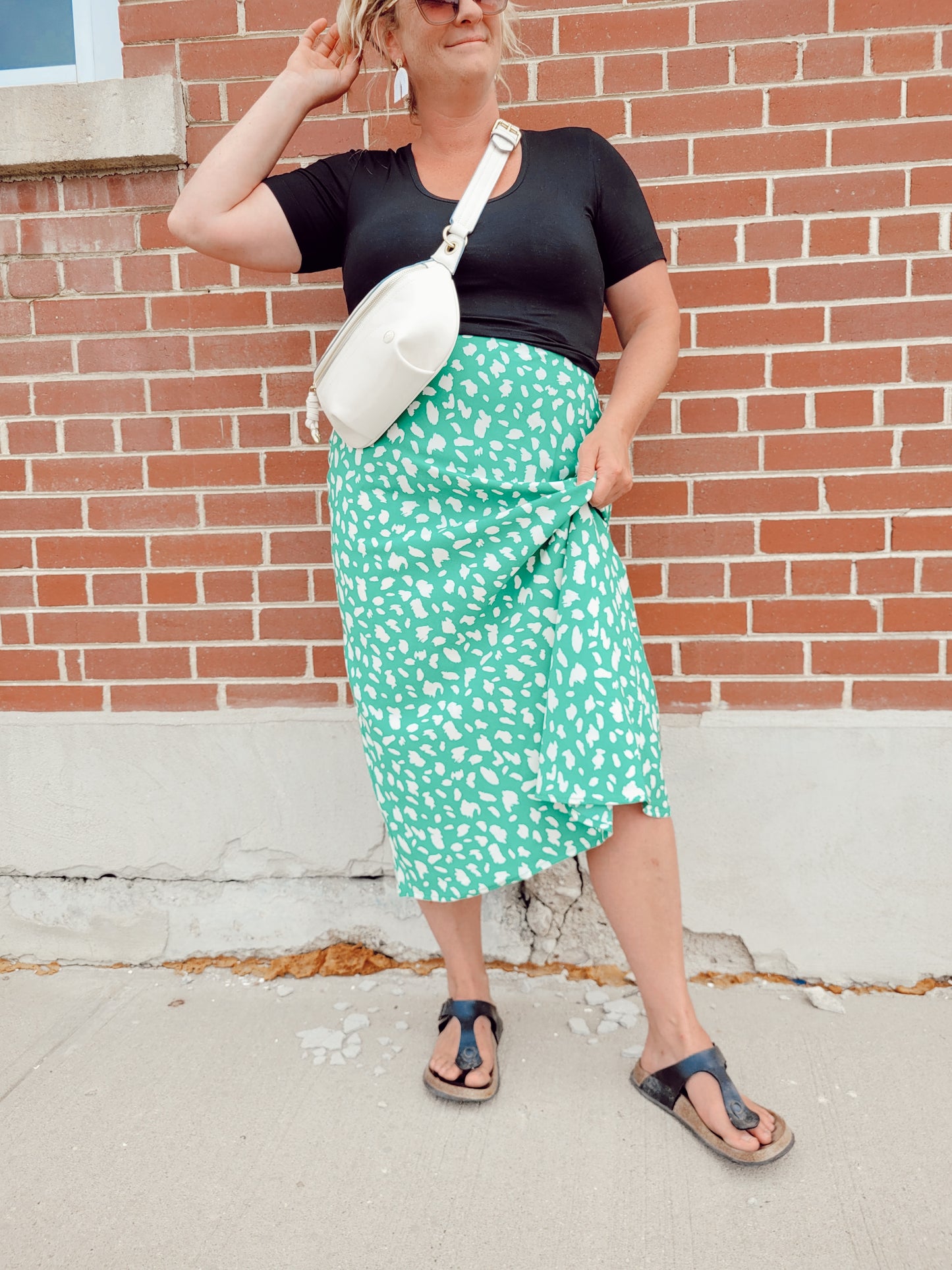 *FINAL SALE* Seeing Spots Midi Skirt