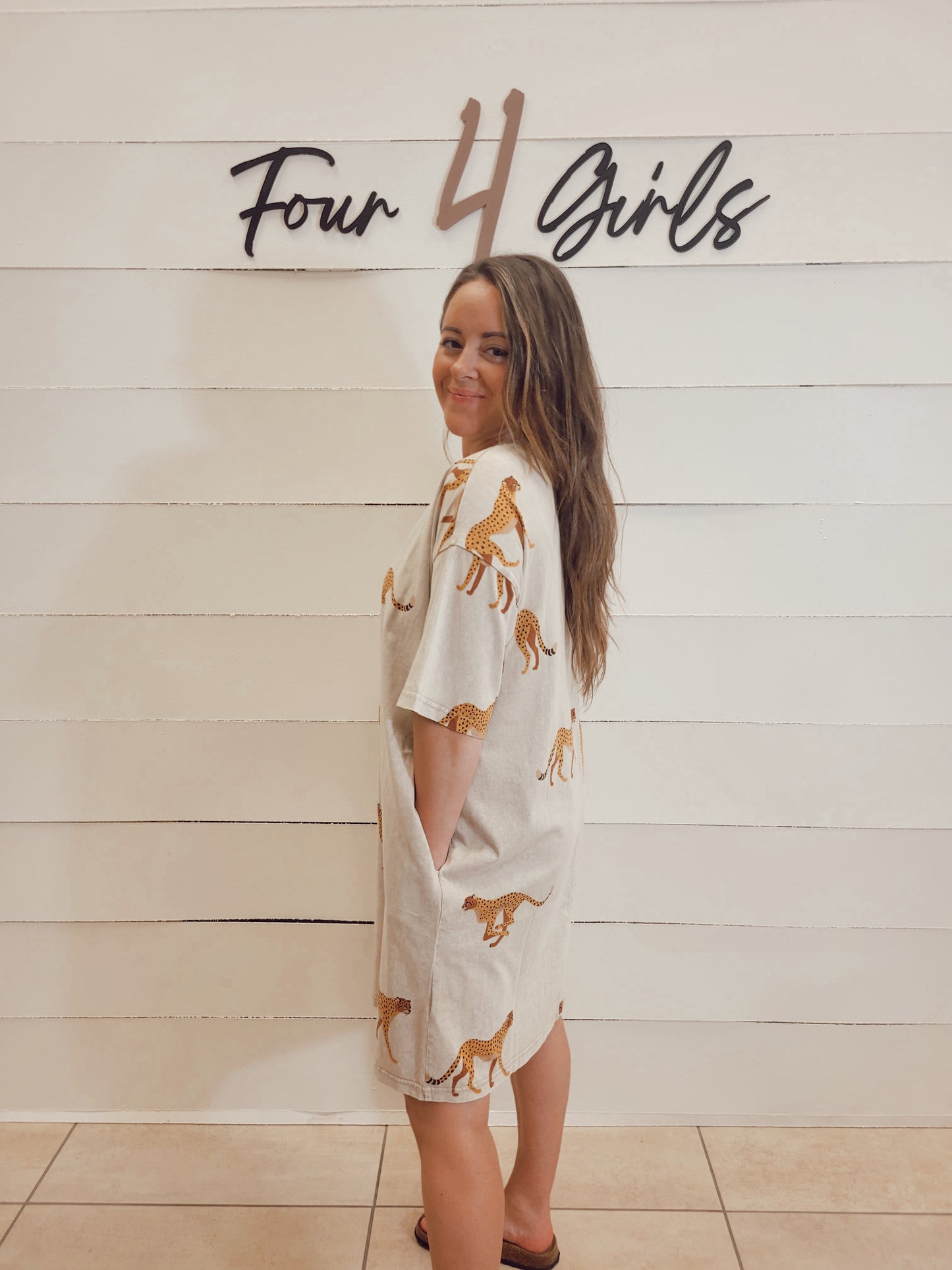 *NEW* Cheetah T-Shirt Dress