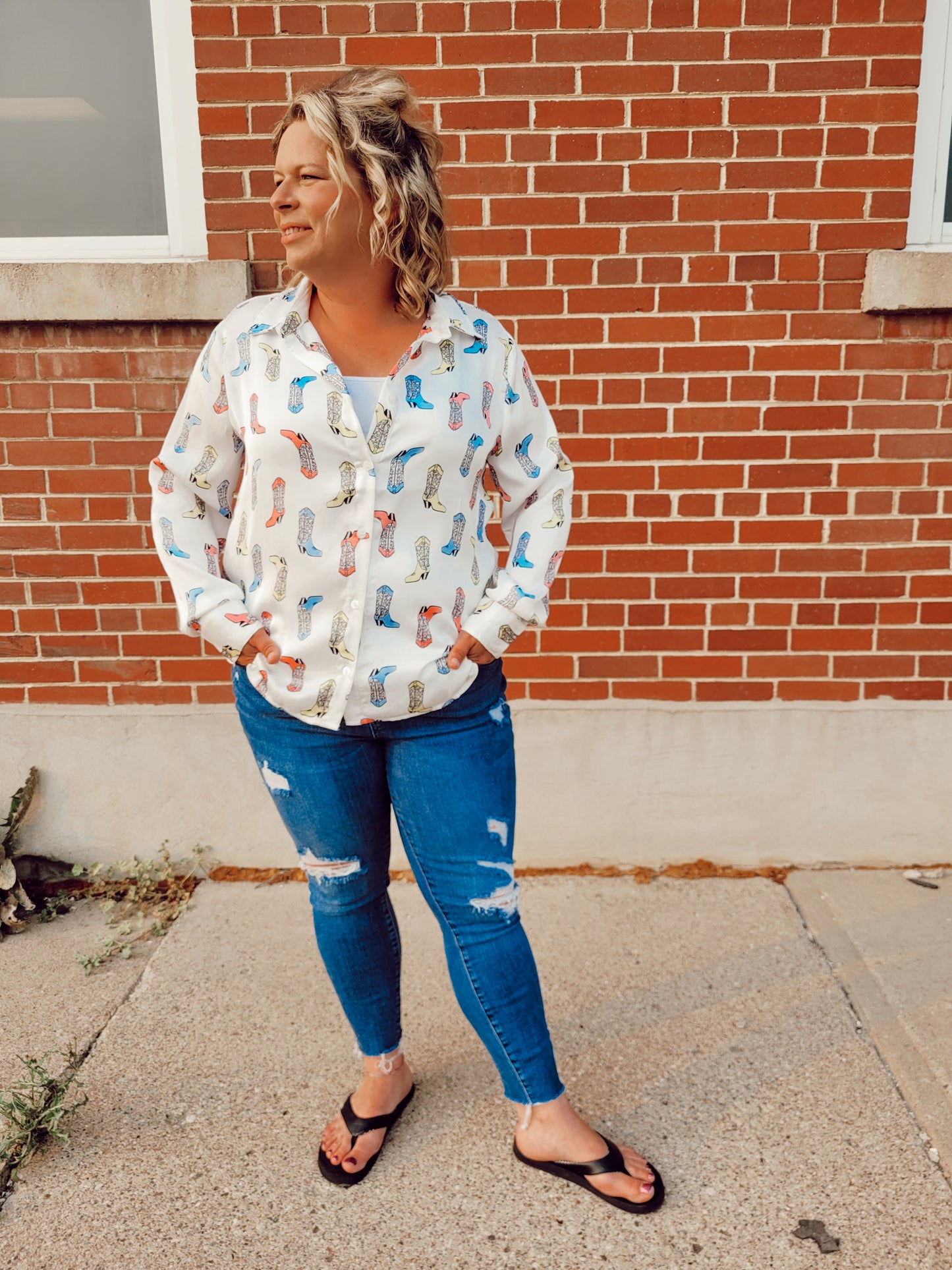 *NEW* Boot Scootin' Boogie Button Down
