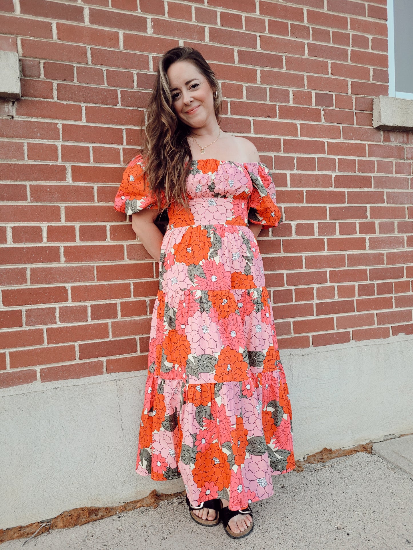 *NEW* Fell For You Floral Smocked Midi Dress