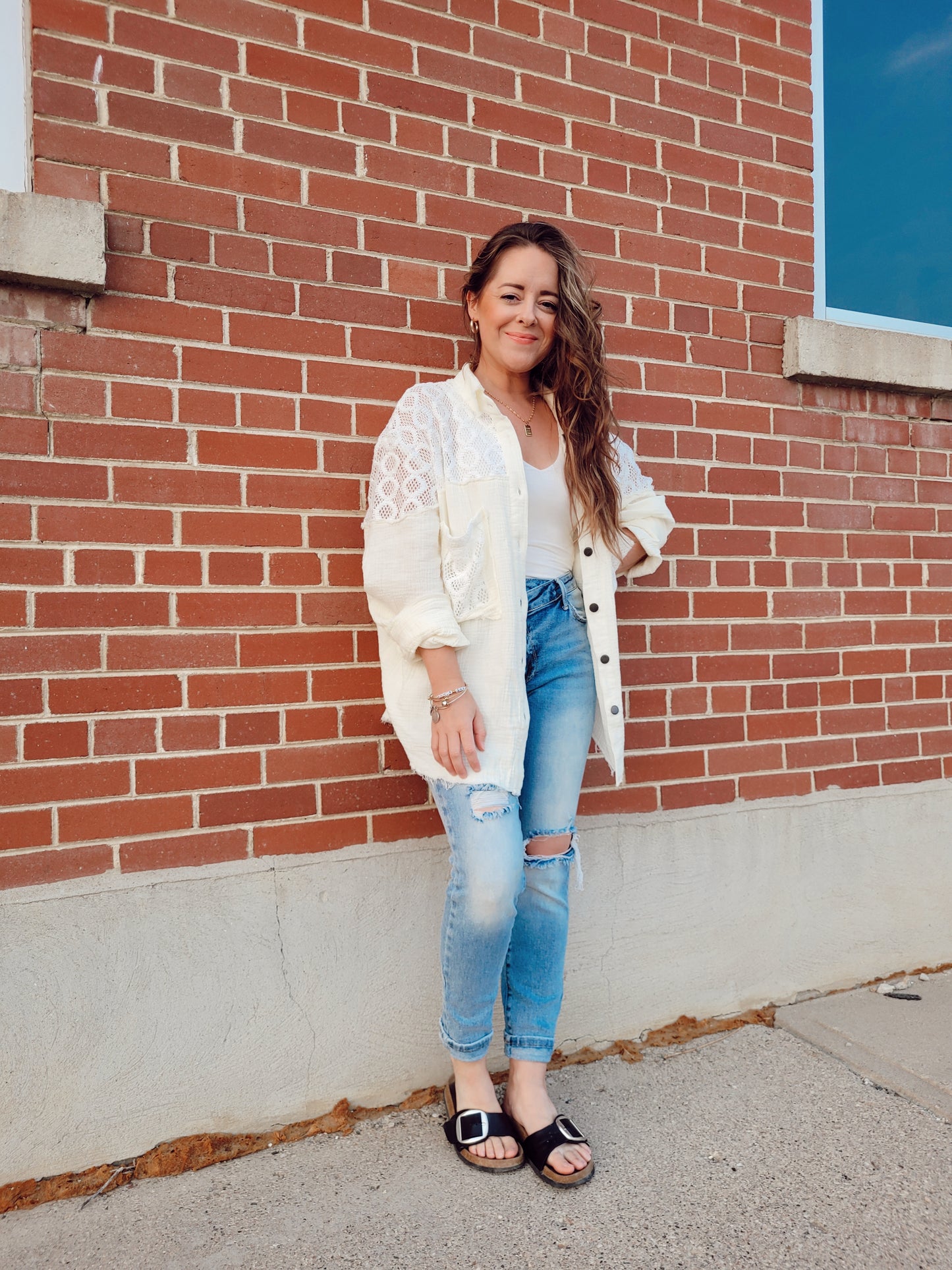*NEW* Dream Come True Gauze Button Down