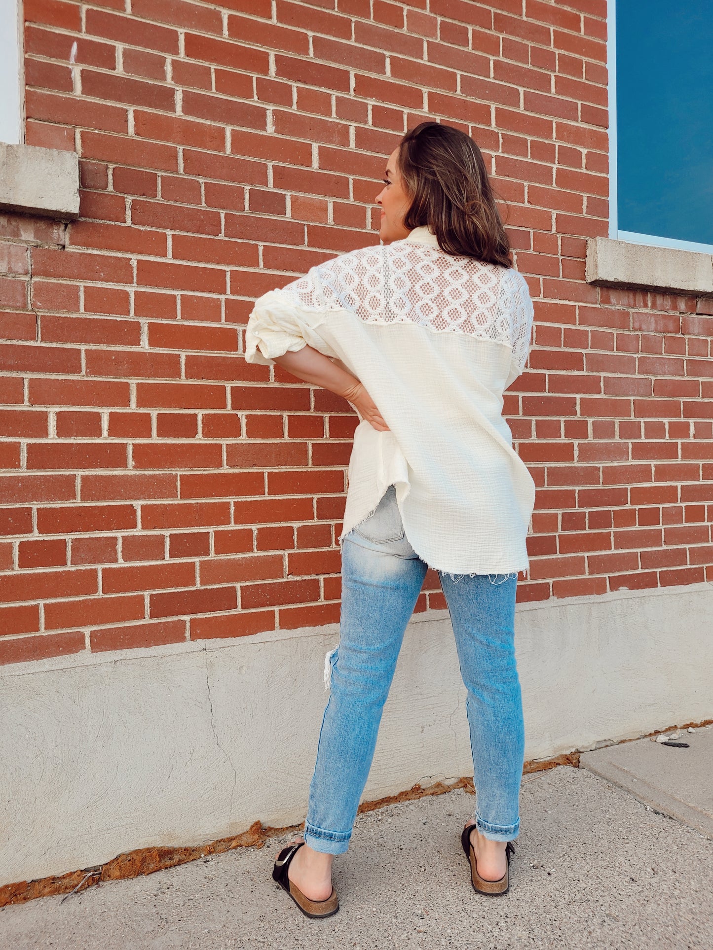 *NEW* Dream Come True Gauze Button Down
