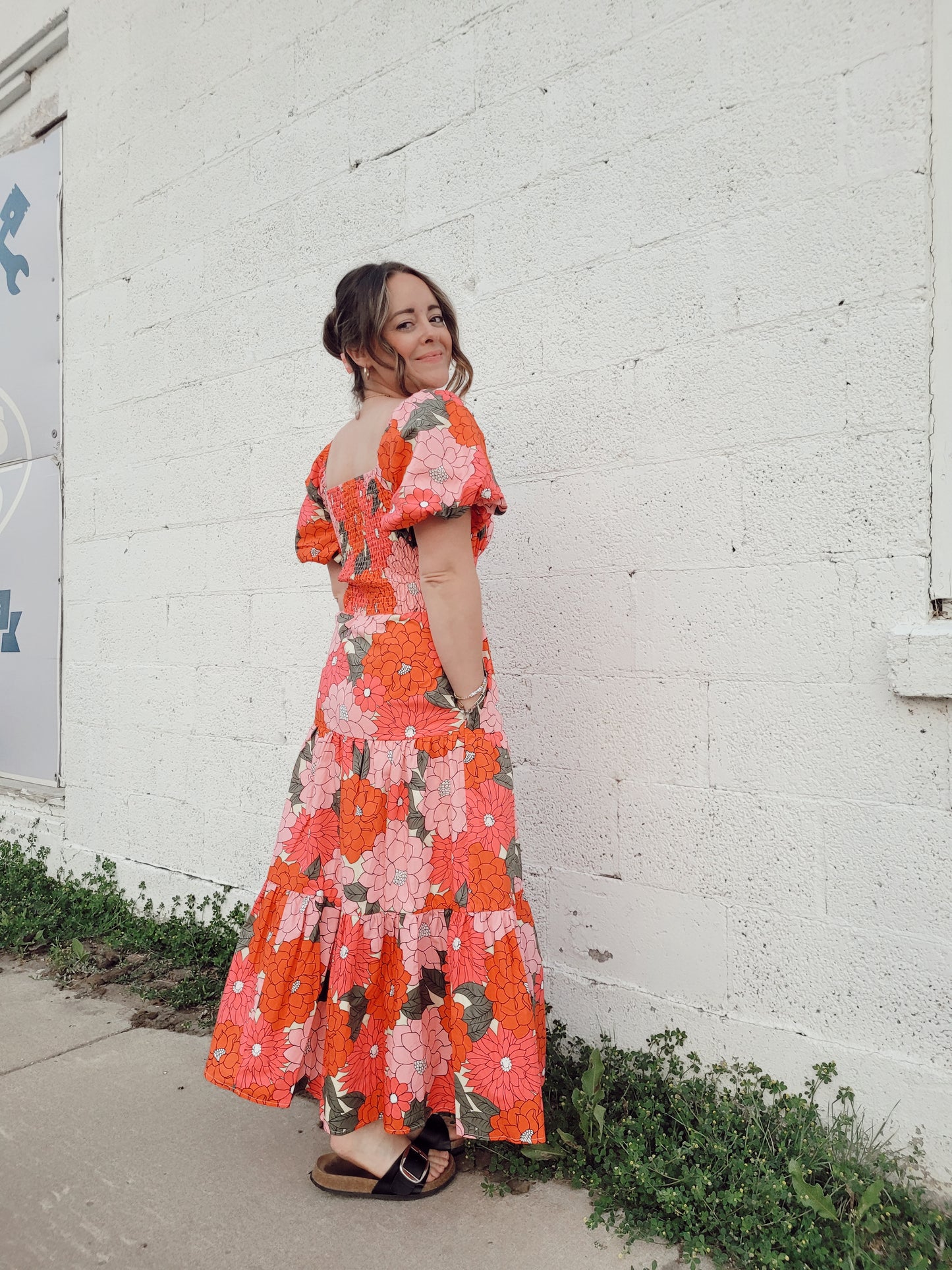 *NEW* Fell For You Floral Smocked Midi Dress