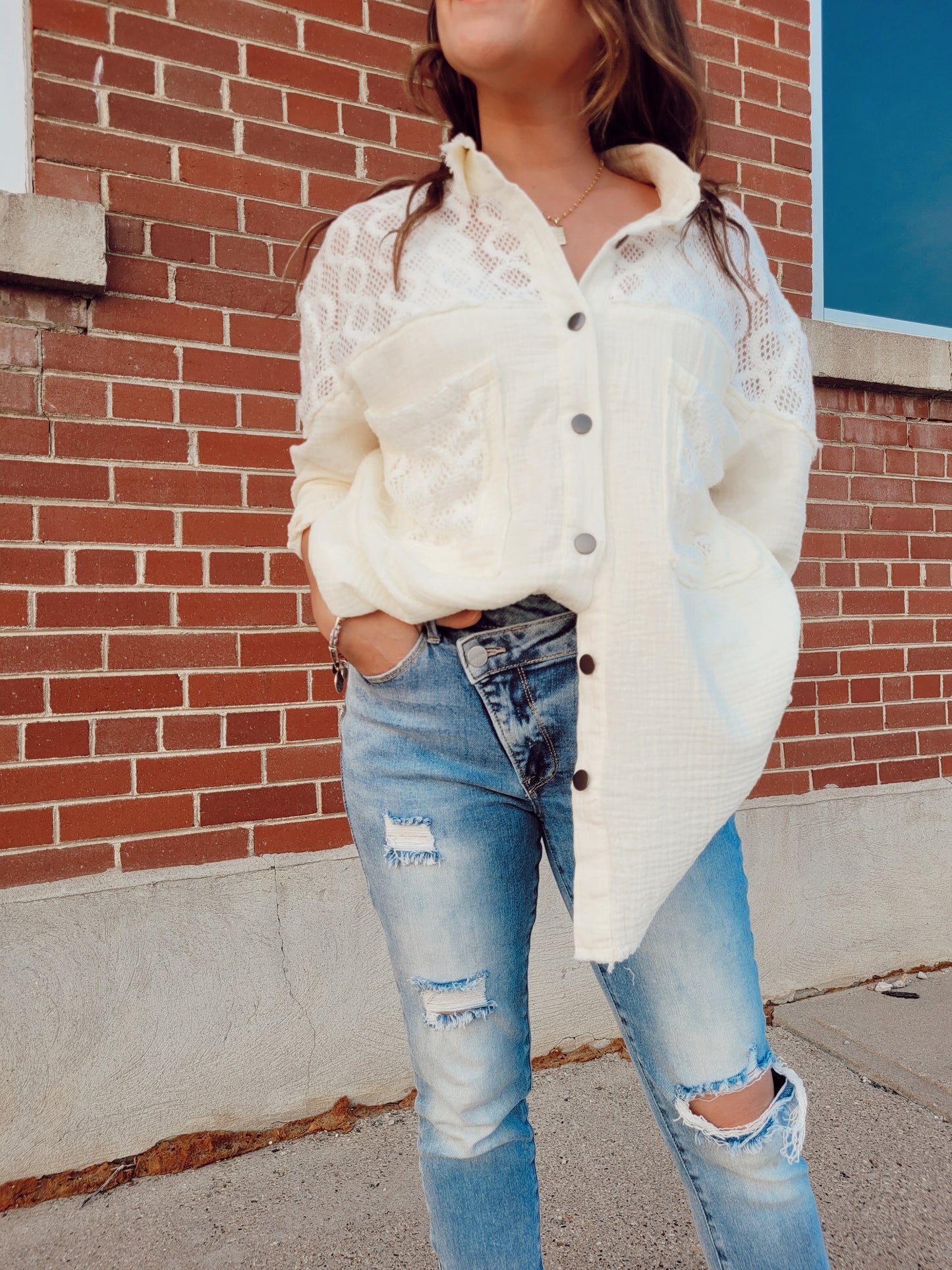 *NEW* Dream Come True Gauze Button Down