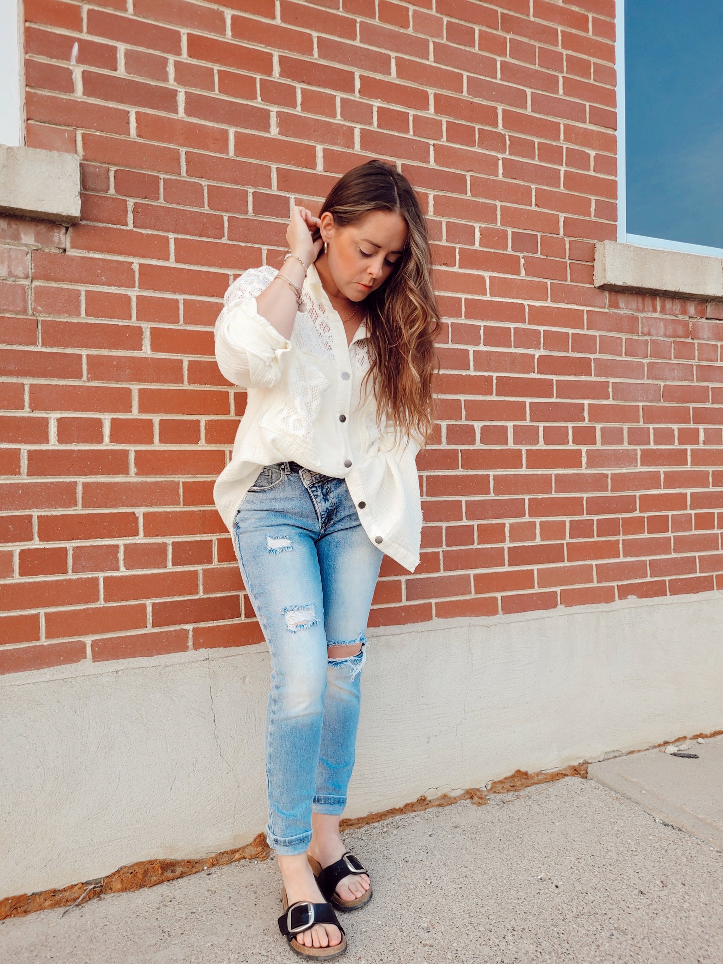 *NEW* Dream Come True Gauze Button Down