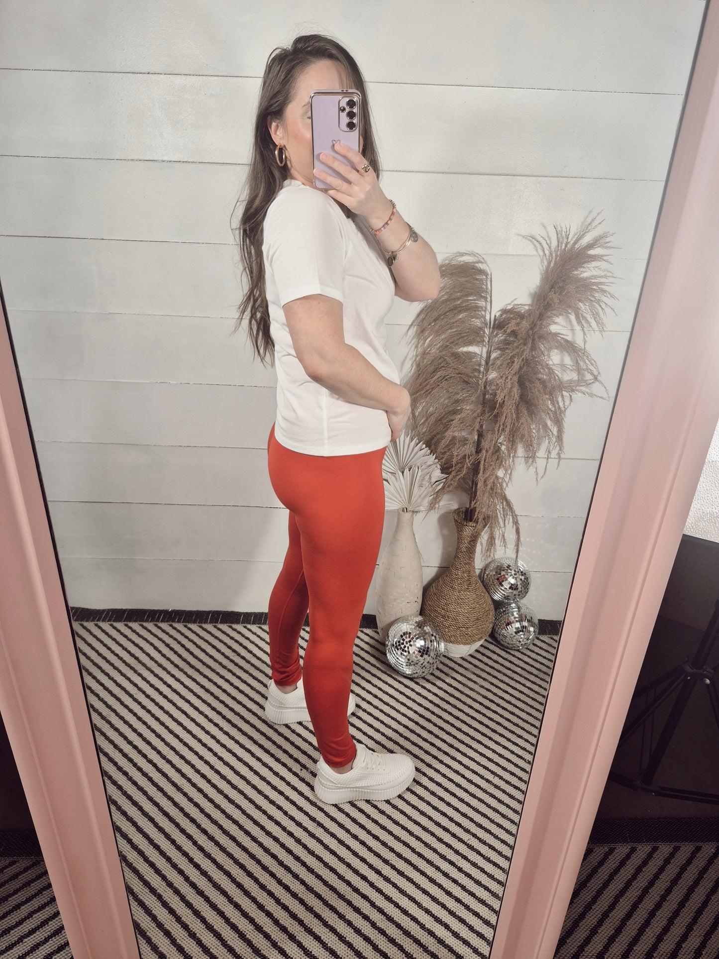 *NEW* Butter Crossover Leggings - Cherry Red