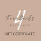 Four Girls Gift Certificate
