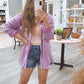 *NEW* Billie Waffle Knit Shacket - Lavendar