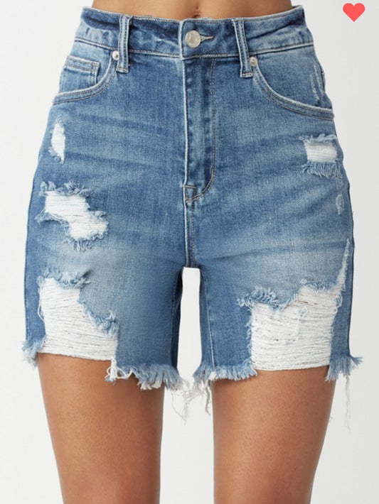 *NEW* Ivy High Rise Mid Thigh Denim Shorts