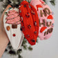 *NEW* Jeweled "Ho Ho Ho" Topknot Handmade Headband - Pink
