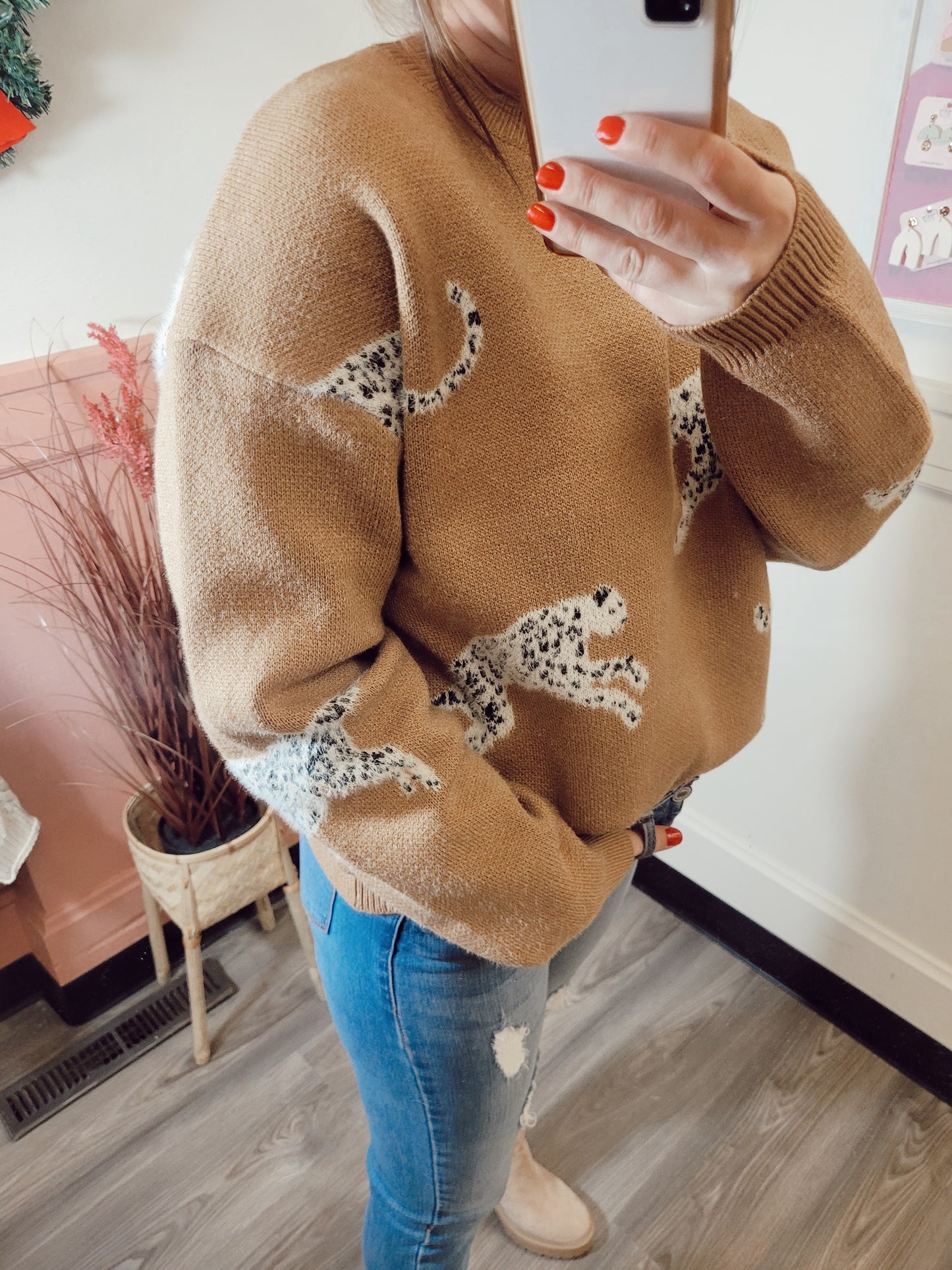 *FINAL SALE* In The Wild Leopard Knit Sweater