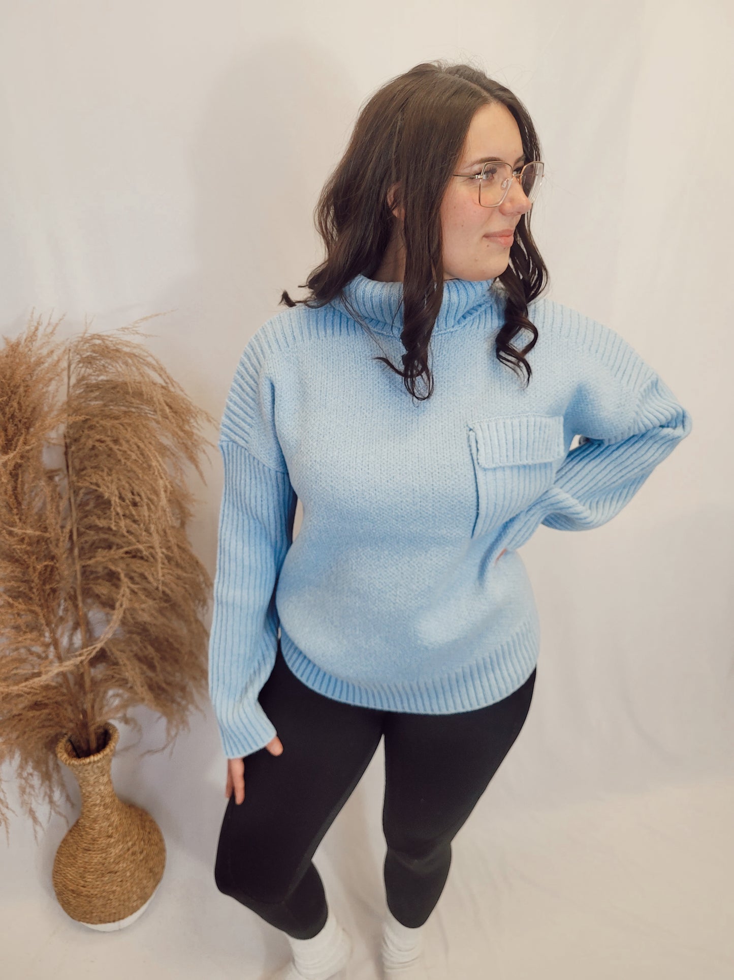 *NEW* Blue Skies Ribbed Knit Sweater
