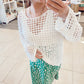 *NEW* Here's To You Crochet Pullover - White