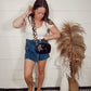 *NEW* Leopard Strap Woven Bag