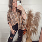 *NEW* Best Days Blouse - Brown Plaid