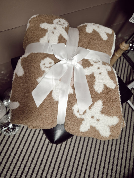 *NEW* Gingerbread Plush Blanket - Reversible